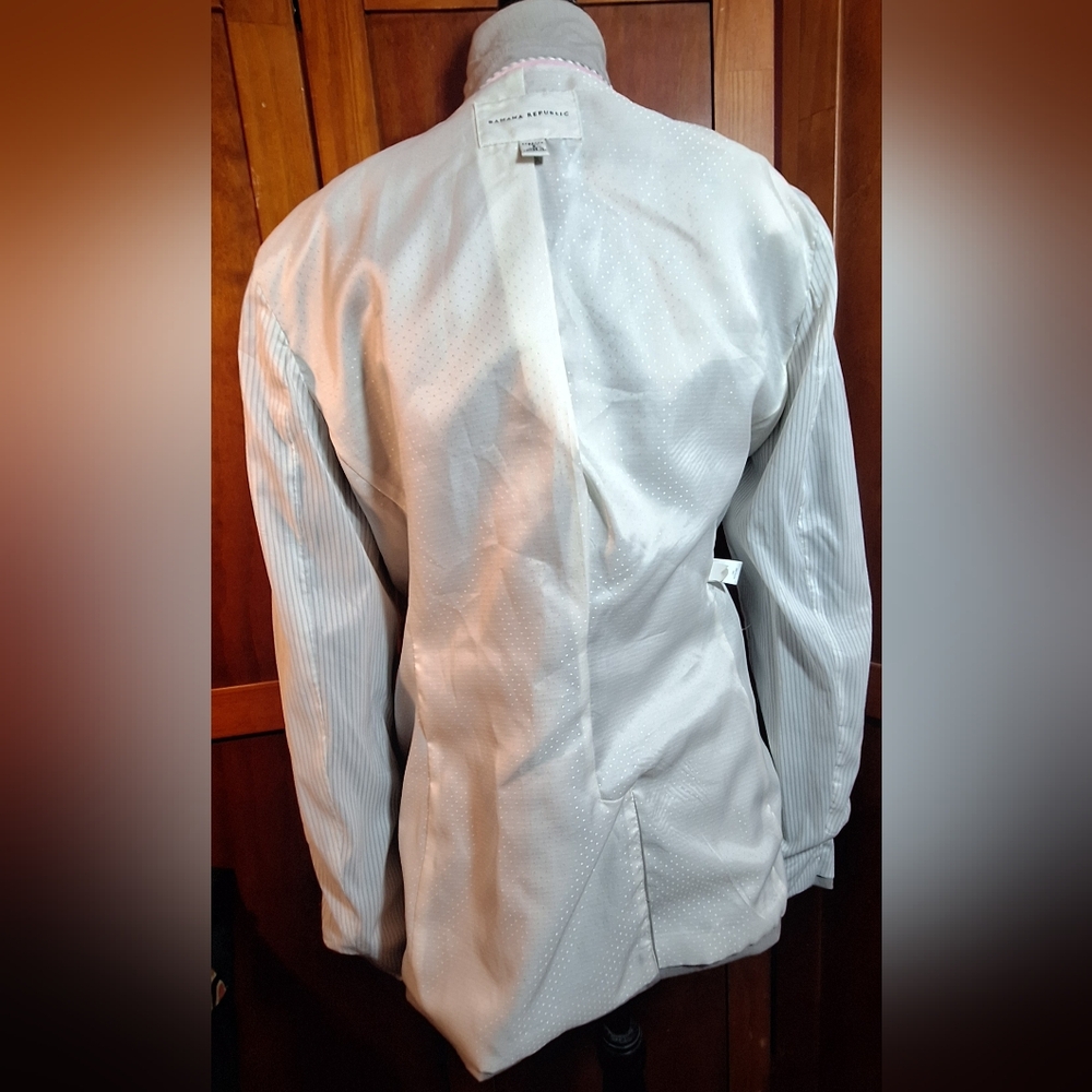 BANANA REPUBLIC Light Gray Stretch Blazer - Picture 5 of 9